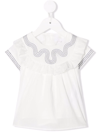 Chloé Ruffle-detail T-shirt In White