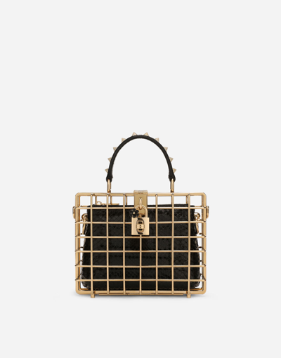 Dolce & Gabbana Dolce Box Bag In Metal And Ayers In Multicolor