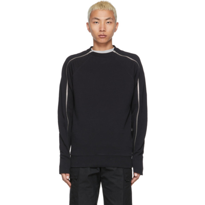Heliot Emil Black Double Zip Sweatshirt In Black17662671 | ModeSens