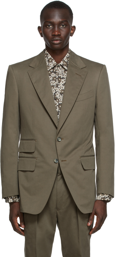 Tom Ford Green Atticus Blazer In 374r13 Olive