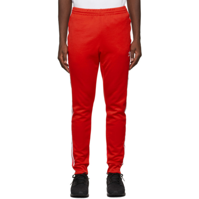 Adidas Originals Red Adicolor Classics Primeblue Sst Track Pants In Red/white
