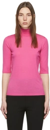Max Mara Vacillo Mock-neck Wool Sweater In 010 Fuchsia