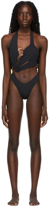 Louisa Ballou Sex Wax Halterneck Cutout Swimsuit In Black