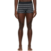 BALMAIN BLACK ICONIC STRIPES LOGO SWIM BRIEFS