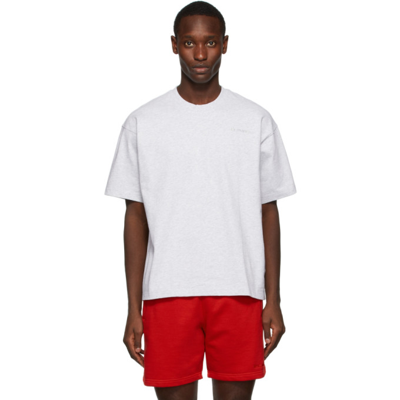 Adidas X Humanrace By Pharrell Williams Grey Humanrace Basics T-shirt In Light Grey Heather