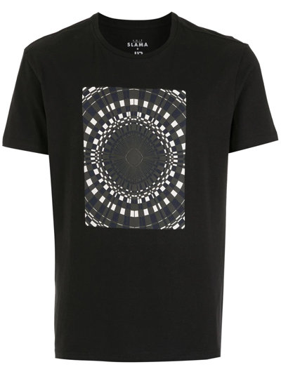 Amir Slama Graphic-print Cotton T-shirt In Black