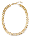 Valentino Vlogo Signature Curb Chain Necklace In Gold