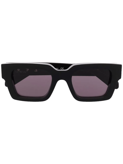 Off-white Virgil Rectangle-frame Sunglasses (15cm) In Black