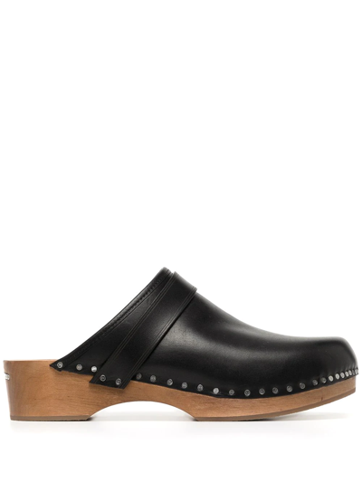 Isabel Marant Thalie Round Toe Clogs In Black