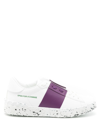 Valentino Garavani Woman Sneakers Purple Size 10 Soft Leather In Weiss