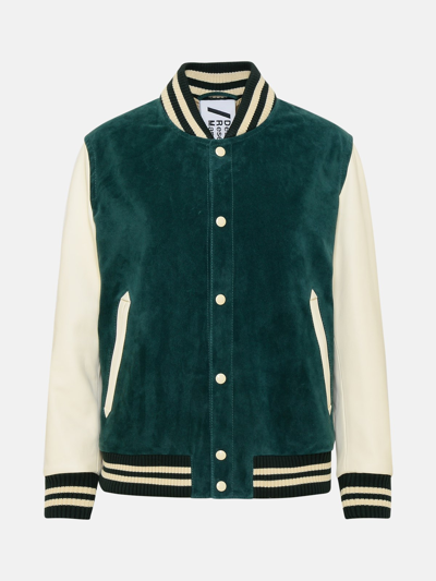 Drm Green Suede Bomber Jacket