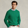 Ralph Lauren Cashmere Cable-knit Sweater In New Green Heather