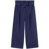 Bonpoint Paperbag-waist Cotton-blend Trousers In Blue