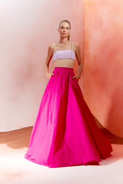 Azzi & Osta Crop Top And Ball Gown Skirt