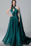 Shop Fouad Sarkis Halter Scarf Gown