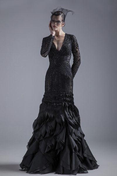 Gatti Nolli By Marwan Black Mermaid Gown