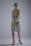 GATTI NOLLI BY MARWAN COLLARD LONG SLEEVE COCKTAIL DRESS