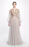 MARCHESA A-LINE TULLE GOWN