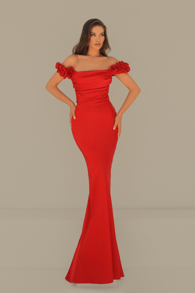 Tarik Ediz Vitalis Red Gown