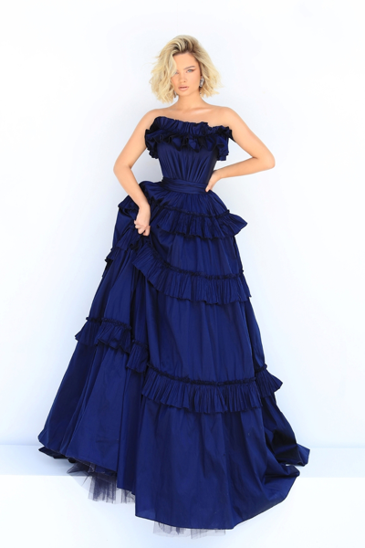 Tarik Ediz Asia Navy Gown