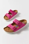 Birkenstock Arizona Soft Footbed Suede Sandal In Berry