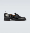 THOM BROWNE POLISHED LEATHER PENNY LOAFERS
