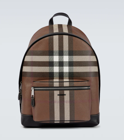 Burberry Nylon Backpack In Brown