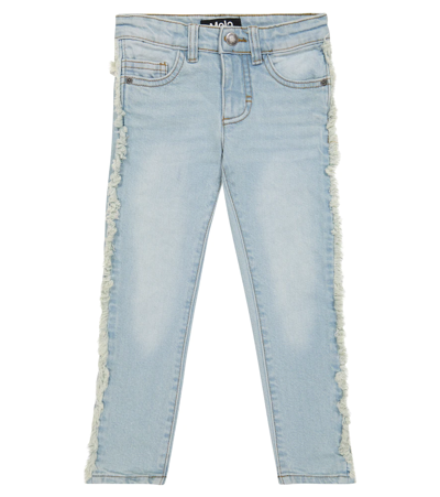 Molo Kids' Mid-rise Jeans In Light Tinted Blue