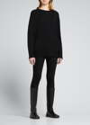 Nili Lotan Boyfriend Scoop Neck Cashmere Sweater In Black