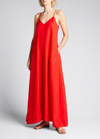 L Agence Hartley Sleeveless Trapeze Maxi Dress In Lavender