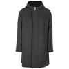 Givenchy Grey Hooded Wool-blend Coat In Grey