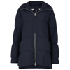 Jil Sander Oversize Hooded Nylon Down Coat In Blue