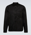 Prada Re-nylon Brand-plaque Recycled-polyamide Shirt In Nero