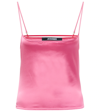 JACQUEMUS LE HAUT TANGELO SATIN TANK TOP