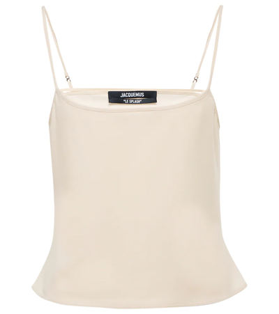 Jacquemus Le Haut Tangelo Wool-blend Tank Top In Off-white