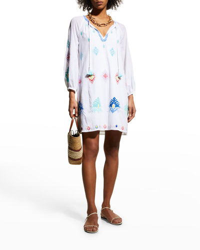 TOMMY BAHAMA WATERCOLOR IKAT SPLIT-NECK TUNIC