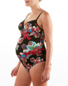 CACHE COEUR MATERNITY VAHINE FLORAL ONE-PIECE SWIMSUIT