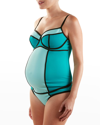 CACHE COEUR MATERNITY ROSY COLORBLOCK TANKINI SWIMSUIT