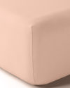 Anne De Solene Vexin 200 Thread-count Queen Fitted Sheet In Fleur De Cerisier