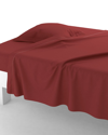 Anne De Solene Vexin 200 Thread-count King Flat Sheet In Burgundy