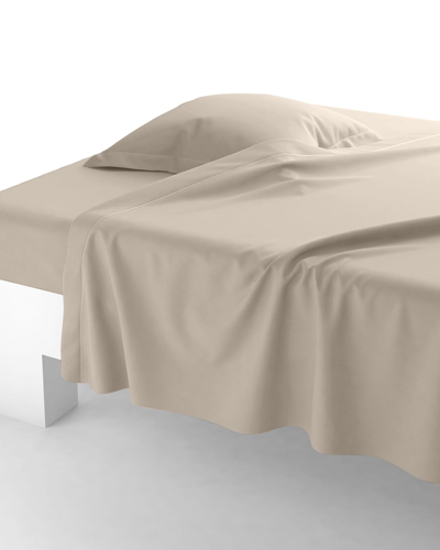 Anne De Solene Vexin 200 Thread-count King Flat Sheet In Coco