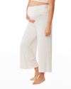 Cache Coeur Maternity Origin Wide-leg Pants In Oats
