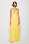 Lina Lightweight Crinkle Teardrop Cutout Maxi Dress Lina Teardrop Maxi Dress In Daffodil