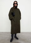 Totême Womens Forest Collared Waxed Cotton Coat 8 In Forest