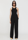 Totême 'espera' Black U Neck Rib Tank Top In Stretch Cotton Woman Toteme In Black