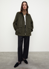Totême Womens Green Collared Waxed Cotton Jacket 10 In Forest