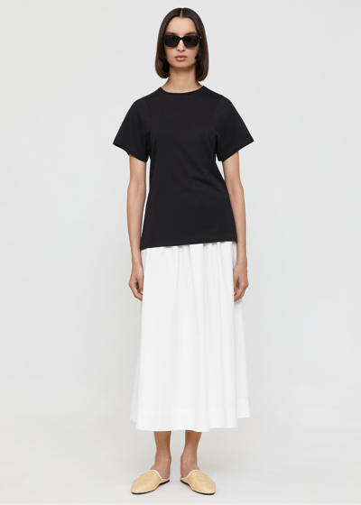 Totême Curved Seam Tee Black In 001 Black