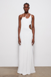 Morena Cut Out Textured Crepe L/s Midi Dress Morena Dress In White