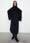 Totême Wool Cashmere Long Double Scarf In Black