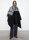 TOTÊME MONOGRAM JACQUARD WOOL SCARF DARK GREY MÉLANGE